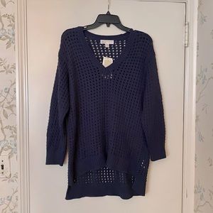 Michael Kors Mesh V-Neck Sweater